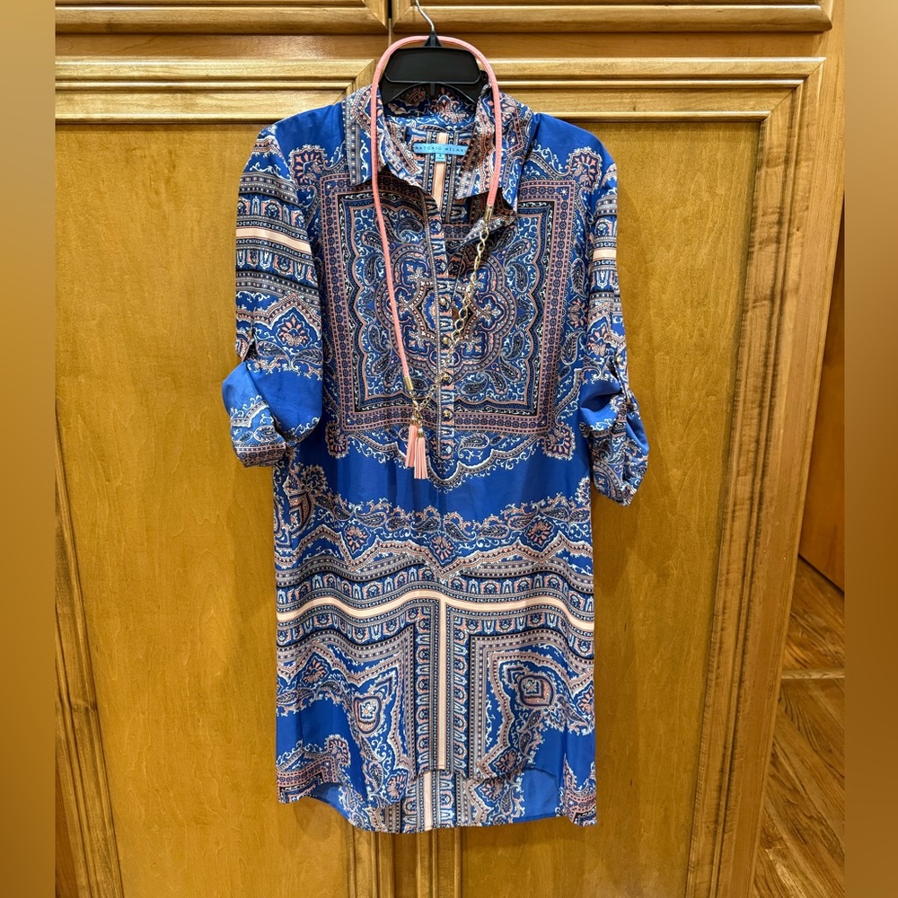 Blue Paisley Dress
